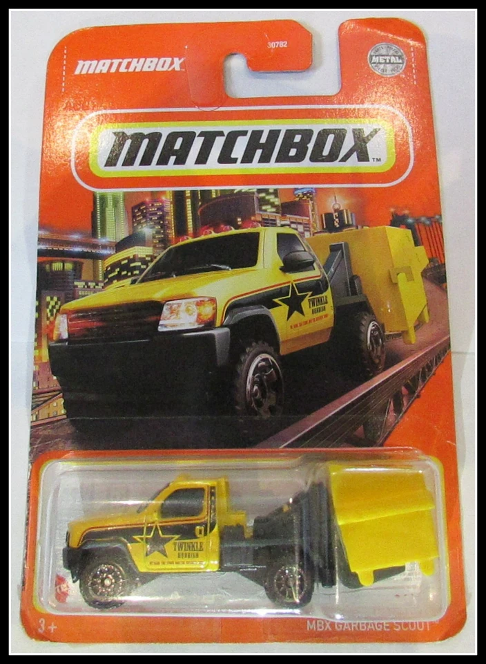 Matchbox Yellow MBX Garbage Scout 24/100 2022 - Package Issues - Image 1 of 1