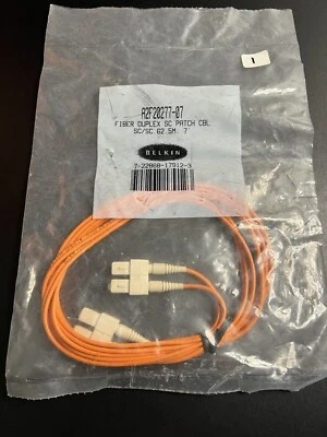 2M 7FT SC to SC Duplex Multi Mode 62.5/125 Fiber Optic Optical Patch Cable Cord - Image 1 of 4