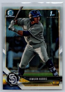 2018  1st Bowman Draft BDC-85 Jawuan Harris San Diego Padres Chrome Refractor