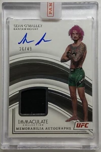 2023 Panini Immaculate Sean O’Malley Auto/Mem #MA-SOM Bantamweight 26/49 EB11 - Picture 1 of 2