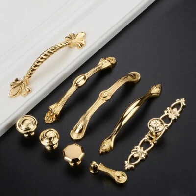 Möbelgriffe Küchen Schrankgriffe Schubladengriffe KNÖPFE Bogengriffe Gold - Bild 1 von 4