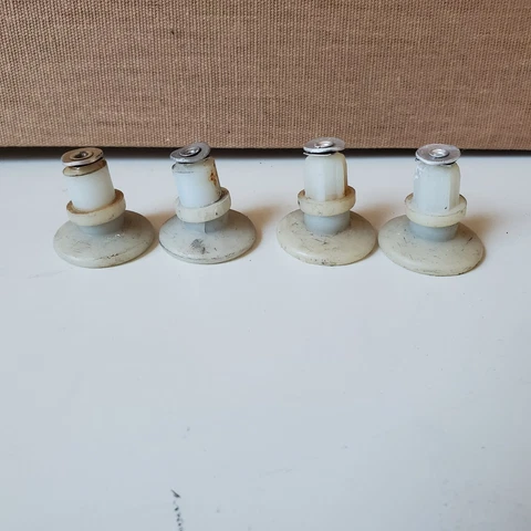 4 Used Herman Miller Eames Fiberglass Chair Glides Feet Original Free Shipping Cover