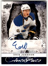 2008-09 Upper Deck Artifacts AutoFacts Erik Johnson Auto #AF-EJ St. Louis Blues