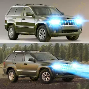 Combo de 4 bombillas LED altas/bajas para Jeep Grand Cherokee 1999-2010 8000K - Imagen 1 de 13