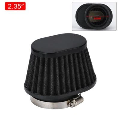 Universal Air Filter Black Motorcycle Accessories 1 Pair 60mm High Flow Cone - Image 1 of 4