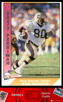 1991 Pacific #335 Brett Perriman New Orleans Saints Football Card - Image 1 of 2