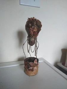 Mixed Media Assemblage Art Steampunk Hot Air Balloon OOAK By Heather Manning - Picture 1 of 6