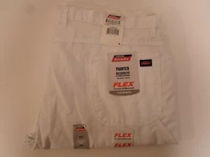 Genuine Dickies Painters Pants Men's 44x32 FLEX Relaxed Fit NWT White - Picture 1 of 4