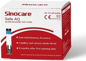 Sinocare Safe AQ 50 Blood Sugar Glucose Test Strips