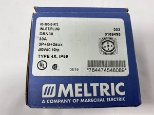 Meltric 63-38043-972 DSN30 Pin & Sleeve Receptacle 30A 480V 10HP Type 4X - Picture 1 of 5