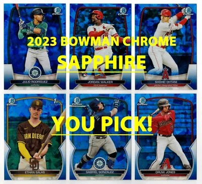2023 Bowman Chrome SAPPHIRE #1-100 & #BCP151-250 $2 or 2 Card Minimum YOU PICK! - Image 1 of 4