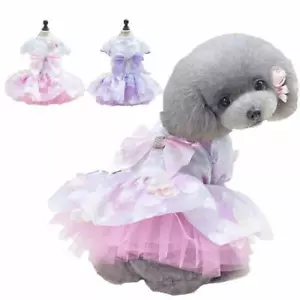 Mascota Perro Gato Moño Princesa Falda Cachorro Ropa Tutú Vestido Chihuahua Ropa - Imagen 1 de 16