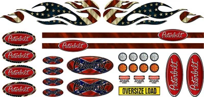 1x SET TEXAS Peterbilt TRUCK USA 1:14 1:16 Tamiya DECAL STICKER AUFKLEBER 085 - Bild 1 von 3