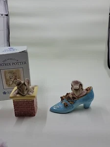 Beatrix Potter Royal Albert Figurine Tom Thumb And Old Woman Issued 1987 Vintage - Picture 1 of 10