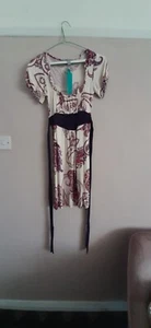 Monsoon Dress, Barbarella. Cream/multi. Size 10. Never worned with labels - Picture 1 of 2