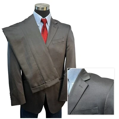 New 2pc Kenneth Cole Reaction Titanium Suit 40R Suit Jacket Coat 33x31 Pants Gra - Image 1 of 4