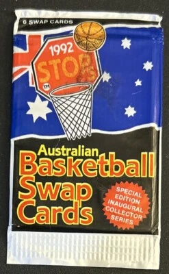 Paquete de tarjetas intercambiables de baloncesto australiano NBL Stops 1992 Mike Ellis Top Mark Davis B Foto 1 de 2
