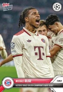 2024-25 TOPPS NOW UEFA CARD BAYERN MUNCHEN MICHAEL OLISE #8 HISTORIC DEBUT - Picture 1 of 1