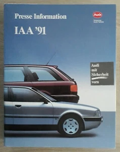 Audi Range Press Release Pack Kit Brochure 1991 - 80  100  Coupe  Cabriolet  V8 - Picture 1 of 19