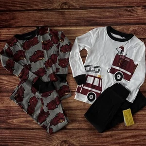 Carter’s Pajama Sets Boy’s Size 3T Snug Fit Cotton Fire trucks Bx7 - Picture 1 of 8