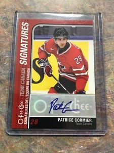 11-12 O-Pee-Chee Team Canada Signatures # TC-PC Patrice Cormier Auto