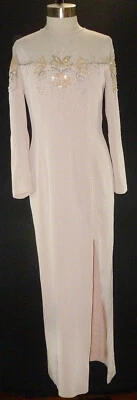 DELLA ROUFOGALI NITELINE PASTEL 粉色 FORMAL 串珠连衣裙 12 长杯 — 第 1/4 张图片