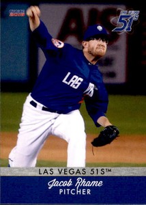 2018 Las Vegas 51s Choice #22 Jacob Rhame Corinth Texas TX - NM Baseball Card