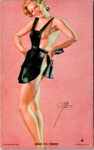 MUTOSCOPE PINUP - "MAID TO ORDER"  - MORAN - HG - VINTAGE ARCADE CARD - Picture 1 of 2