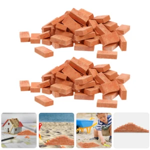 100 Pcs Simulated Brick Building Bricks Accessories Dollhouse Child - Picture 1 of 12