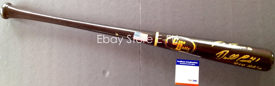 JOSE CANSECO DARRELL EVANS Dual Auto Signed Custom Hard Rock Maple Bat PSA/DNA - Image 1 of 4