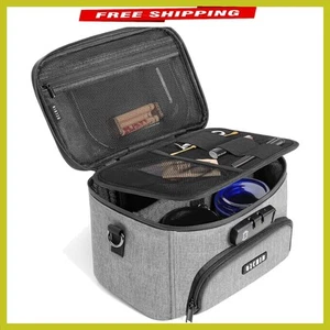 Large Portable Organizer with Combination Lock & Odor-Proof Carbon Lining - Grey - Picture 1 of 10