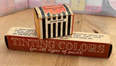 Vtg Household Paint Tinting Color Tube Thalo Blue 333, Burgess Colorgraving Kit - Image 1 of 4