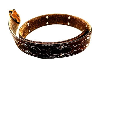 Женский кожаный ремень Justin Western 32 цвет коричневый Yellowstone Cowgirl Landman с отделкой - Изображение 1 из 4