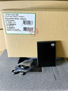 STKG1000400 Seagate One Touch 1TB External SSD USB 3.0 Type-C Black 1030Mb/s - Picture 1 of 3