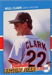 1988 Fleer Baseball's Exciting Stars #9 Will Clark San Francisco Giants - Picture 1 of 1