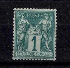 FRANCE STAMP TIMBRE YVERT N° 61 " TYPE SAGE 1c VERT " NEUF xx TTB SIGNE A102 - Imagen 1 de 2