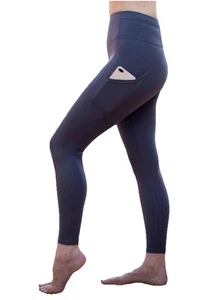 Dizzy® Kashi High Waist Leggings Gym Sports Running Yoga Phone Pockets 14 Smoke - Picture 1 of 10