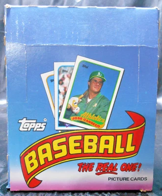 Topps Set the Real One 1989! Estante 24 ct Tarjetas con Imagen Caja Abierta Paquetes Sellados Bond Foto 1 de 4