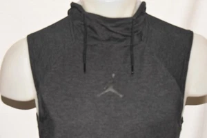 NIKE AIR JORDAN DRI-FIT Small Men's Sleeveless Lyocell Poly Spandex Hoodie Black - Picture 1 of 5