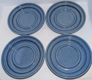 Vtg Dansk Nielstone Blue Saucers Speckled Large 6⅞" Made in Japan A+! x4 Plates! - Picture 1 of 14