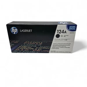 HP 124A Q6000A Black LaserJet Toner Cartridge Genuine OEM New Sealed Box - Picture 1 of 9