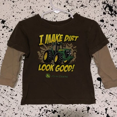 Camisa John Deere I Make Dirt Look Good Tractor manga larga niño 18 meses Foto 1 de 4