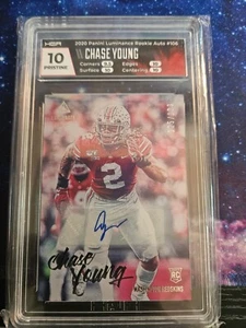 Chase Young AUTO~RC 125/199 Panini Luminance Silver 2020 Rookie Autograph HGA 10 - Picture 1 of 2