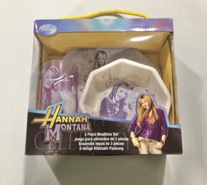 Vintage Disney Hannah Montana 3-teiliges Mahlzeitenset Teller Schüssel & Becher von ZAK! - Bild 1 von 14