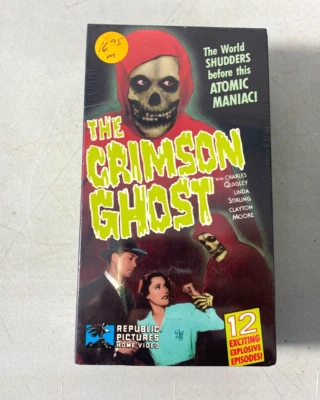 The Crimson Ghost 12 Episode Box Set (VHS, 1988) Republic Pictures NEW & SEALED - Image 1 of 4