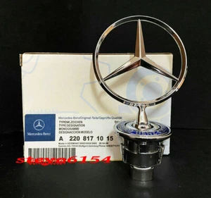 Mercedes Benz Bonnet Raised Star Emblem Badge Chrome C E S CLK Class - Picture 1 of 1