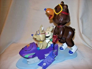 Vintage 2002 Winter Olympics Bobble Head A3 Salt Lake City Bobsled Forest Animal - Picture 1 of 3