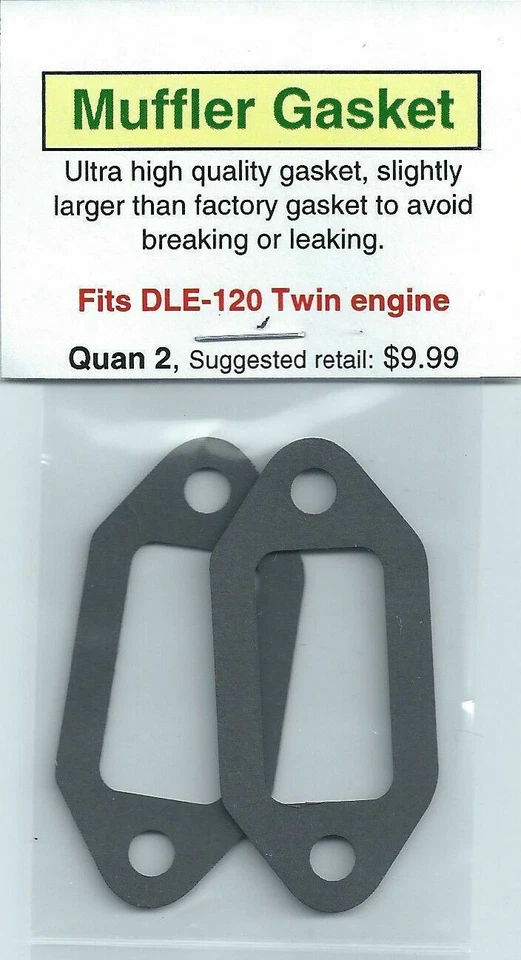 DLE-120 Twin Exhaust/Muffler Gasket 2 Pack NIP - Image 1 of 1