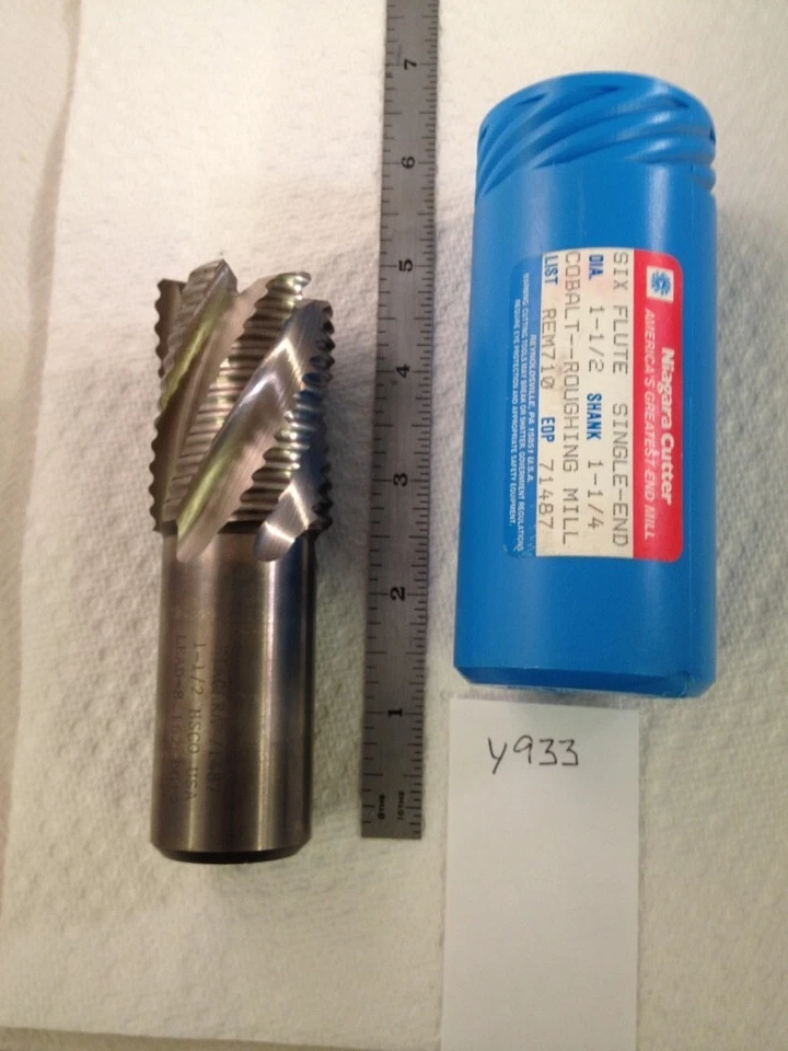 NIAGARA CUTTER 1-1/2" -1/4" Cobalt Rougher Roughing 6 Flutes End Mill 71487