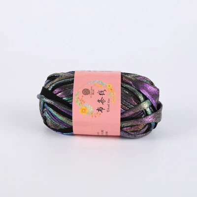 Camiseta 30M 100g Textura Metálica Brillante Hilo Bola Hágalo Usted Mismo Tejer Hilo Artesanal Costura Foto 1 de 4